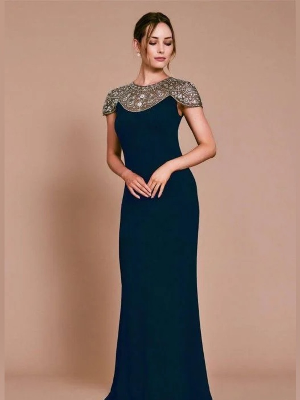 Tadashi ShoJi Afton Cape Gown